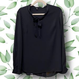 Long Sleeve Blouse with Bow